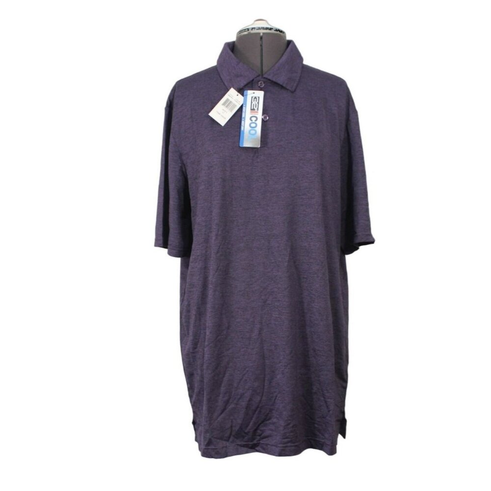 Weatherproof 32 Degrees Cool‎ purple short sleeve men's polo shirt LT